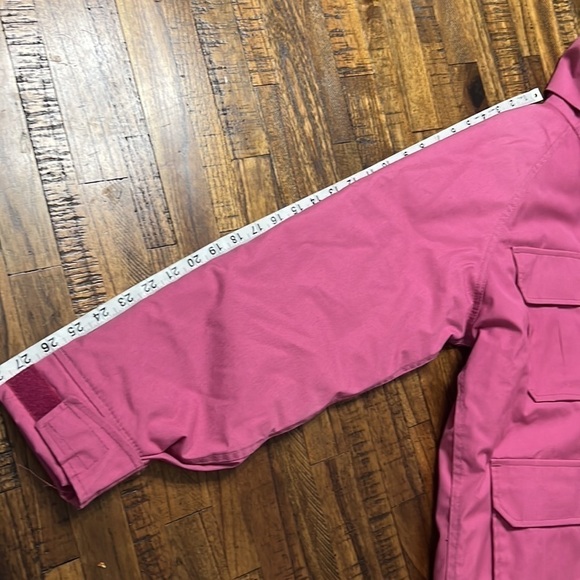 Woolrich Jacket Utility Wildberry Pink color size M VTG 80s front zipand pockets - Picture 10 of 13